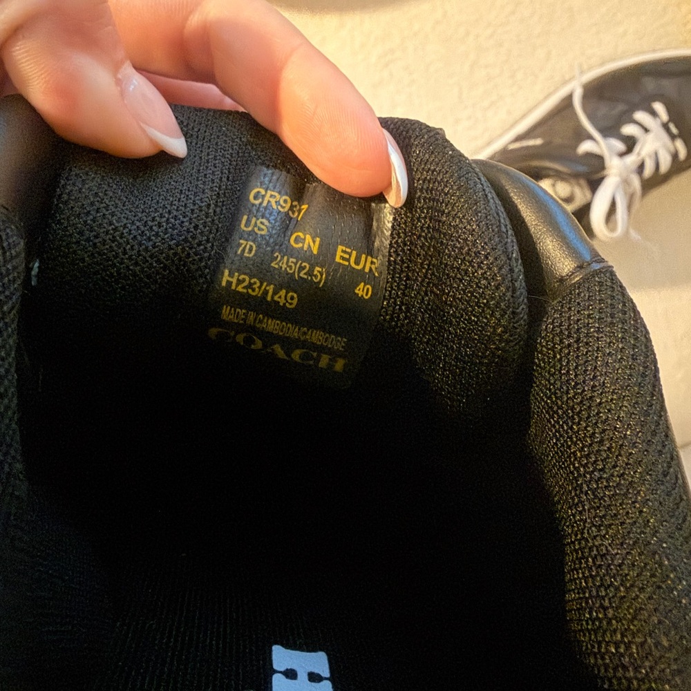 Coach Black and White Casual Sneakers - Picture 4 of 5